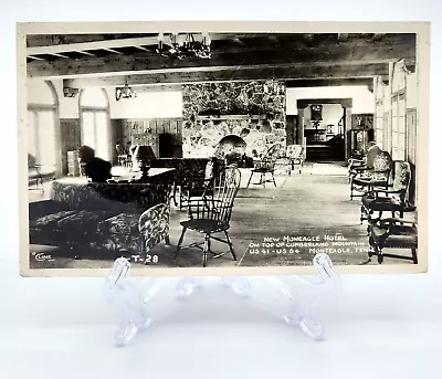 RPPC Postcard~ New Monteagle Motel Interior~ Cumberland Mountain~ Monteagle TN • $14.95