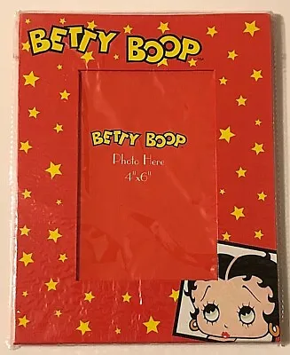 Betty Boop 4x6 Inch Red Photo Frame Yellow Star Pattern 2005 Sealed • $17.99