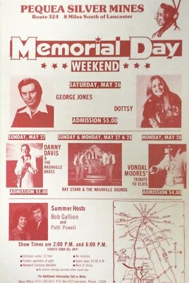 $110 • Buy Original George Jones Boxing Style Concert Poster - Also Dottsy & Danny Davis