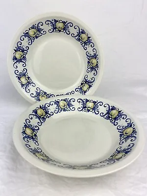 Villeroy & Boch CADIZ Porcelain Soup Salad Low Bowls Set Of 2  • $12.95