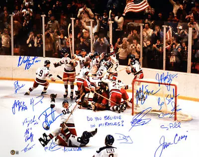 1980 Miracle On Ice Team USA Signed 20X24 Photo W/18 Signatures- Beckett W Holo • $849