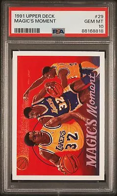 1991 Upper Deck #29 Magic Johnson Magic's Moment Psa 10 K3926143-818 • $29.99