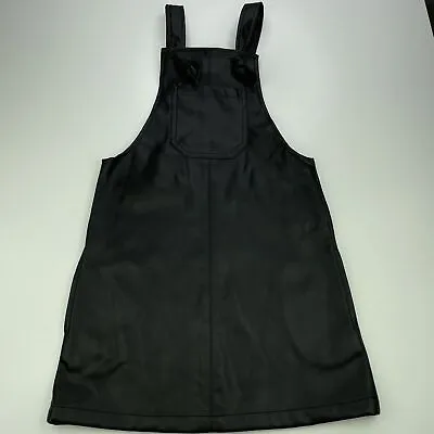 Girls Size 10 Tilii Faux Leather Overalls Dress / Pinafore EUC • $20.95