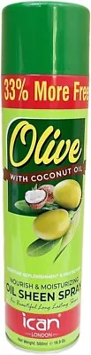 Ican London Olive Oil Moisturizing Sheen / Shine Spray With Coconut Oil 500ml • £6.49