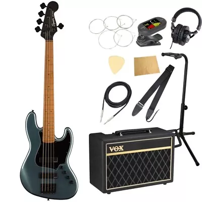 Squier By Fender Contemporary Active Jazz Bass HH V GMM 5-string Electric Bass B • $1035