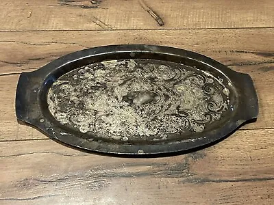 Vintage F.B. Rogers Silver Co. 1883 Silverplated Oval Medium Serving Tray • $14.99