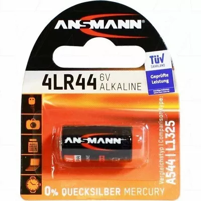 Ansmann 4LR44 6V Alkaline Battery Replaces A28 L1325 L1325F V34PX V4034PX • $5.88