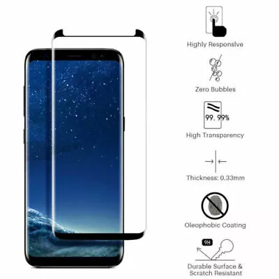 For Samsung Galaxy S10 S8 S9Plus Full Curved 10D Tempered Glass Screen Protector • £4.99