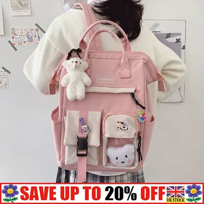 £15.55 • Buy Teens School Backpack Kawaii Cute College Travel Casual Bag Student Girls Bag