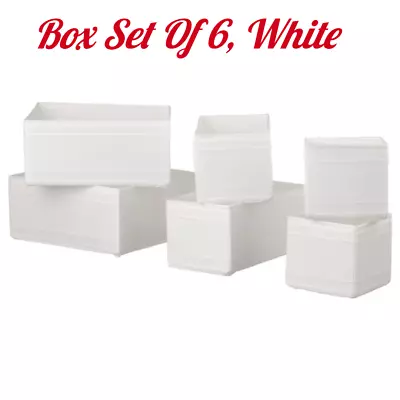 IKEA SKUBB Set Of 6 Boxes Wardrobe Drawer Storage Undergarment Clothes Organiser • £14.50