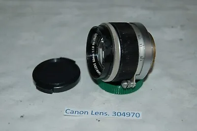 Canon 1.8 / 50 Mm Rangefinder Lens. 39mm Screw Mount (LTM) Caps. 304970. UK Sale • £99.99