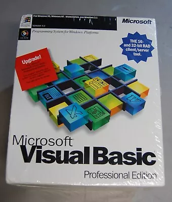 Microsoft Visual BASIC Vrs 4.0 Professional Ed  Software New In Package • $199.99