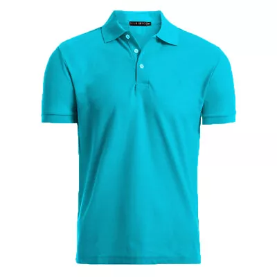 Men's Causal Cotton Polo Dri-Fit T Shirt Jersey Short Sleeve Sport Casual Golf • $10.99