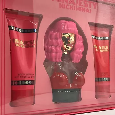 Minajesty Nickiminaj 3pc Set Parfum Spray 3.4 Oz Body Lotion And Shower Gel 3.4 • $44.95