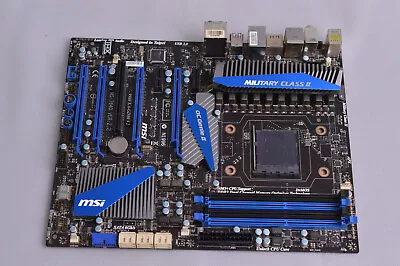 MSI 990FXA-GD80 V2 Socket AM3+/AM3 DDR3  SATA III USB 3.0 ATX Motherboard • $75