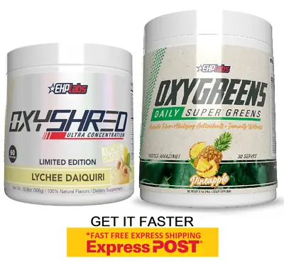 $105.98 • Buy Ehplabs Oxyshred And Oxygreens  | Weight Management | Greens | Detox | Gut  