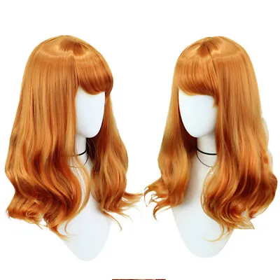 £11.16 • Buy Women Halloween Daphne Scooby Doo Costume Wig Orange Wavy Curly Cosplay Wigs UK