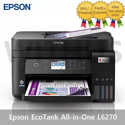 EPSON EcoTank L6270 (Next Of L6170) Ink Tank Printer ADF Wi-Fi Print/Scan/Copy • $354.65