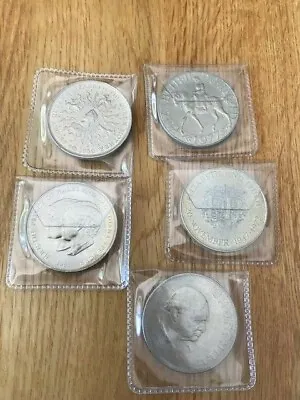 £9.95 • Buy 5 Crown Coin Set, Churchill , Charles Diana Queen Mother Elizabeth Philip