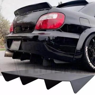 For Subaru WRX 2013-21 4  Fins Rear Bumper Spoiler Wing Lip Diffuser Decor • $57.34