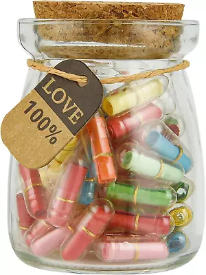 50PCS Love Capsules In A Glass Bottles Cute Message Capsules Pills For Boyfriend • $13.99