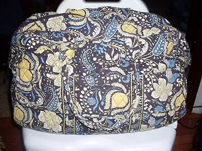 Vera Bradley Ellie Blue Large Weekender Bag Blue Yellow Elephants • $24.95