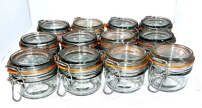 125ml Clear Glass Canning Storage Jar With Metal Hinged Lock Lid - 12 Ct • $49.99