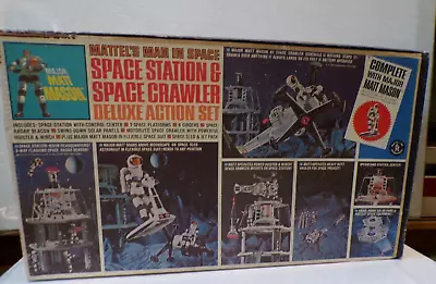 COMPLETE 1966 Mattel MAJOR MATT MASON Space Station & Crawler DELUXE ACTION SET • $690