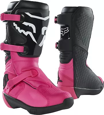 Fox Racing Youth Black/Pink Comp Buckle Dirt Bike Boots 2022 MX ATV • $337.13