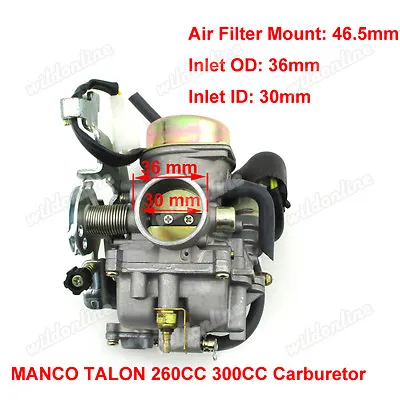 Carburetor For ATV ASW Manco Talon LinHai Bighorn 250cc 260cc 300cc UTV Quad • $55.97