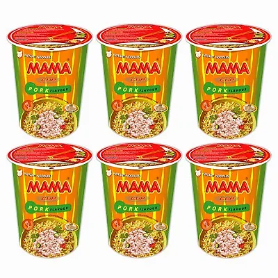 Mama Pork Flavor Instant Cup Noodles 70g X6 • $23.95