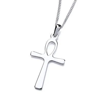 925 Sterling Silver ANKH Cross Pendant Necklace + 16 18 20  Chain MENS Or LADIES • £12.95