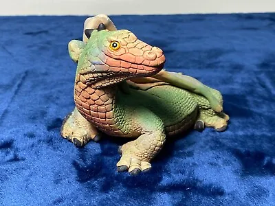 Vintage Signed 1982 Don Jones Dragon 4  Green/Red/Brown Figurine #5 • $15.30