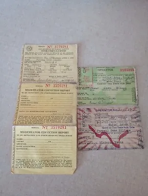  Texas Fold-Out Driver License Operator's License Lot Of 3 1940s Vintage • $25