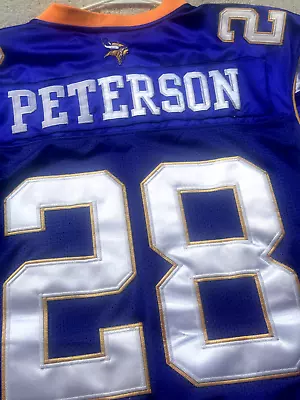 Adrian Peterson Vikings NFL Reebok Onfield Football Jersey Men's 48 • $50