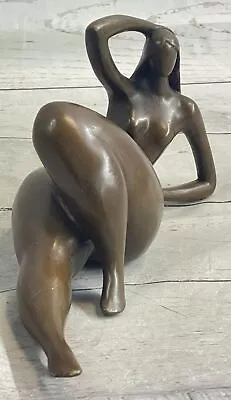 Signed Original Abstract Nude Female Bronze Modern Art Sculpture Statue LARGE • $124.50