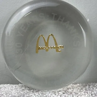 McDonald's Restaurant Burger Shaped Paper Weight 30 YEARS THANKS Employee Reward • $18.71