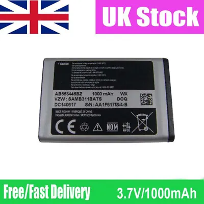 1pcs New Battery For Samsung B2100 C3300 B100 SCH-B619 C3300K AB553446BU 1000mAh • £12.66