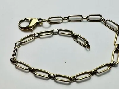 Womens Solid 9ct Yellow Gold Chain Bracelet 375 Jewellery Gift 7  • £197