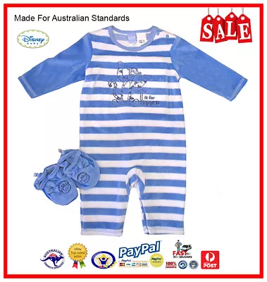 AUS RETAIL Baby Disney Tigger Romper One Piece Coverall Wth Booties Size-SALE • $27.49