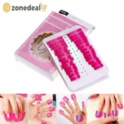 26X Nail Polish Protector For Finger U Shape Nail Polish Stencil Reusable Cover • $5.99