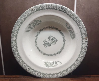 £21 • Buy Scottish Spongeware Rare MARKED Plate. Grecian 