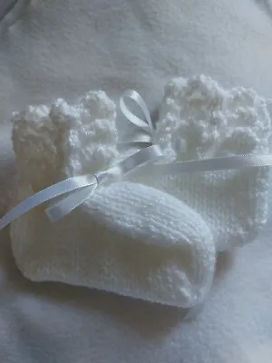 £1.50 • Buy Knitted Baby Bootees Newborn
