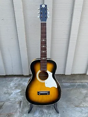 $175 • Buy Vintage Sears Acoustic Guitar Amber Sunburst