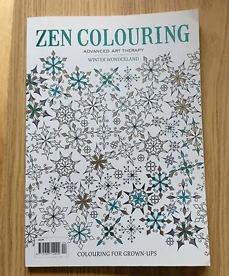 Zen Colouring  Winter Wonderland  Art Therapy Colouring Book For Grown-ups • £3.50