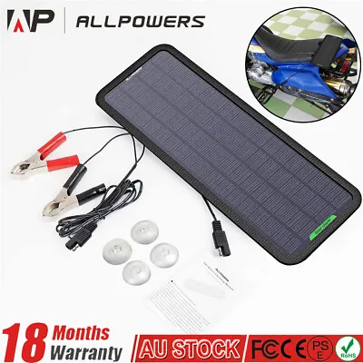 $38.99 • Buy 5W Solar Trickle Charger Portable Solar Panel Battery Maintainer For RV,Car,Boat