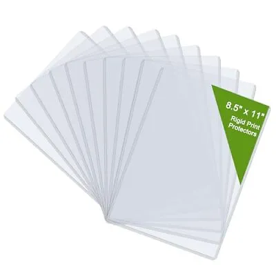 8.5 X 11 Hard Plastic Sheet Protectors Rigid Print Protectors Clear Waterpro • $23.48