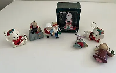 Seven Vintage Christmas Decorations. Carlton Cards Hallmark Angel Mice • $31