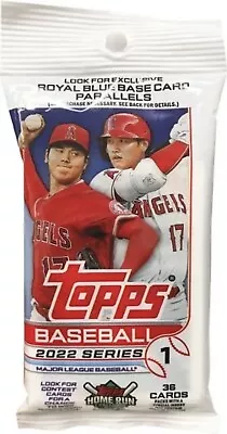 🔥2022 Topps Baseball MLB Series 1 Cello Value Fat Pack 36 Cards 🔥 • $4.44