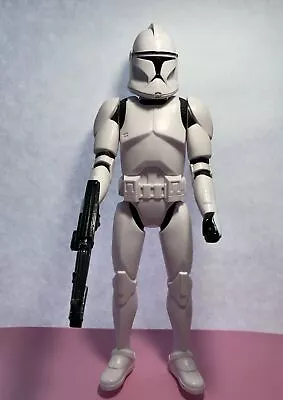 Star Wars Clone Trooper 2012 Hasbro Action Figure W/Gun C-3252C White 11.5” Tall • $22.23